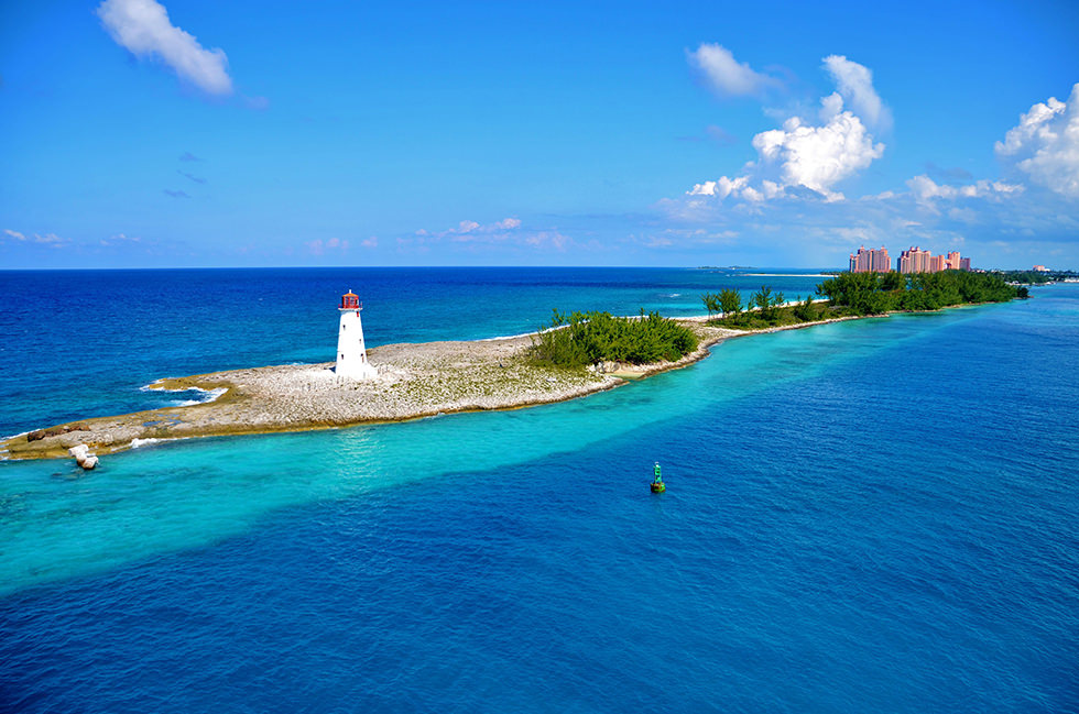 Aerial view of Bahamas