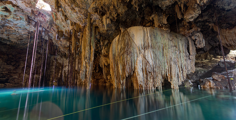 scuba diving cave